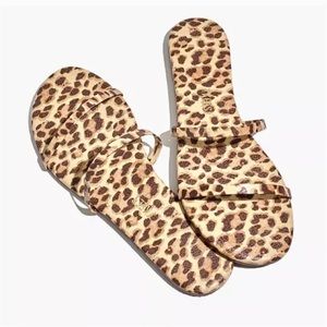 Tkees Gemma double strap leopard sandals.